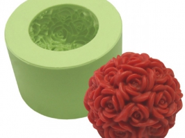 Molde de Silicone Bola de Rosas